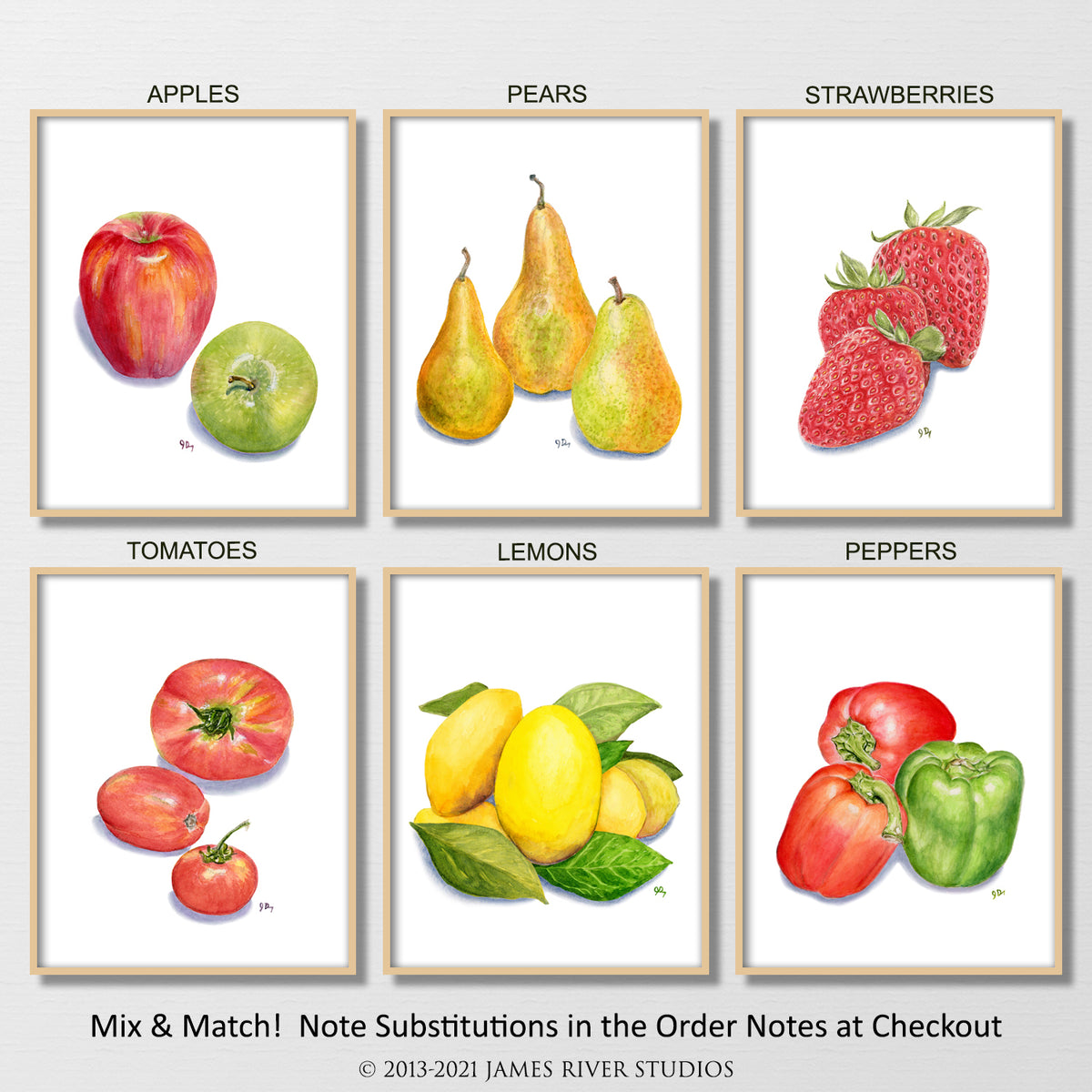 Fruit Prints Set of 3