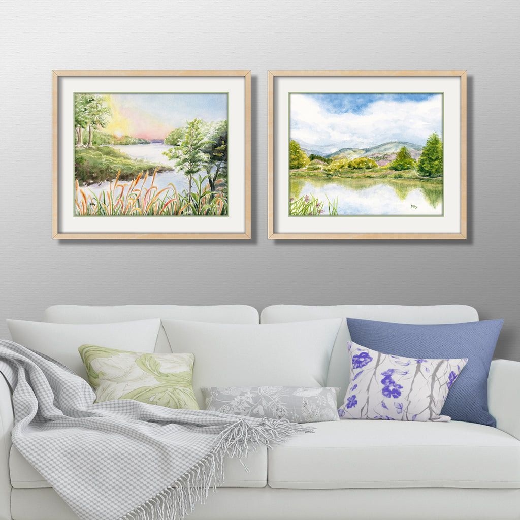 Scenic Country Landscape Art Prints Set of 2 - James River Studios