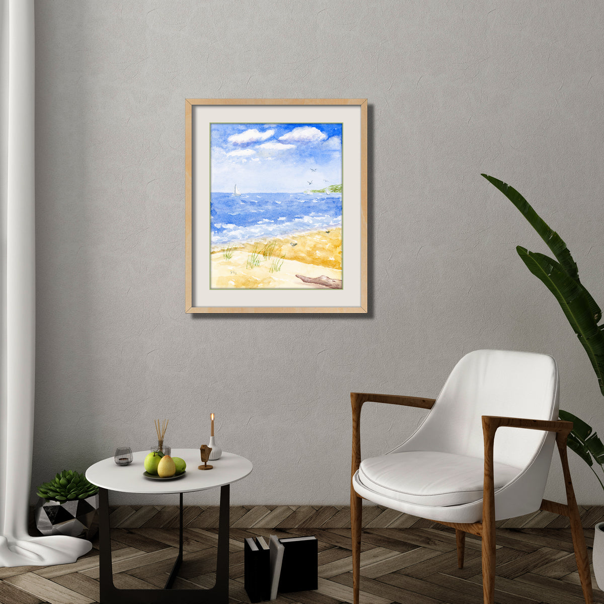 Sailing Beach Seascape Print