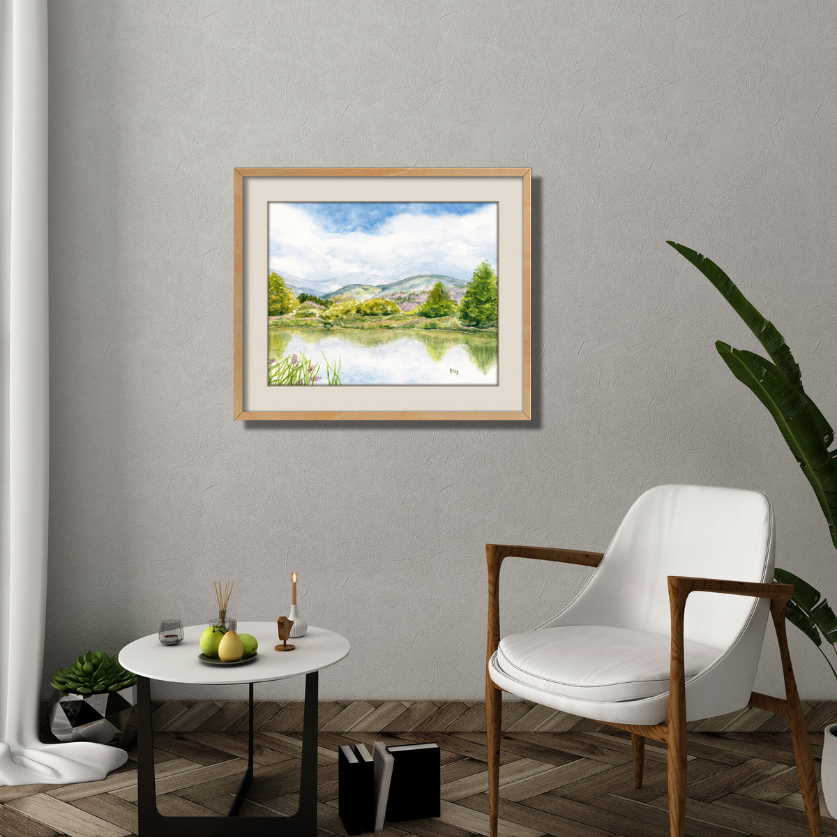 Mountain Lake Landscape Print