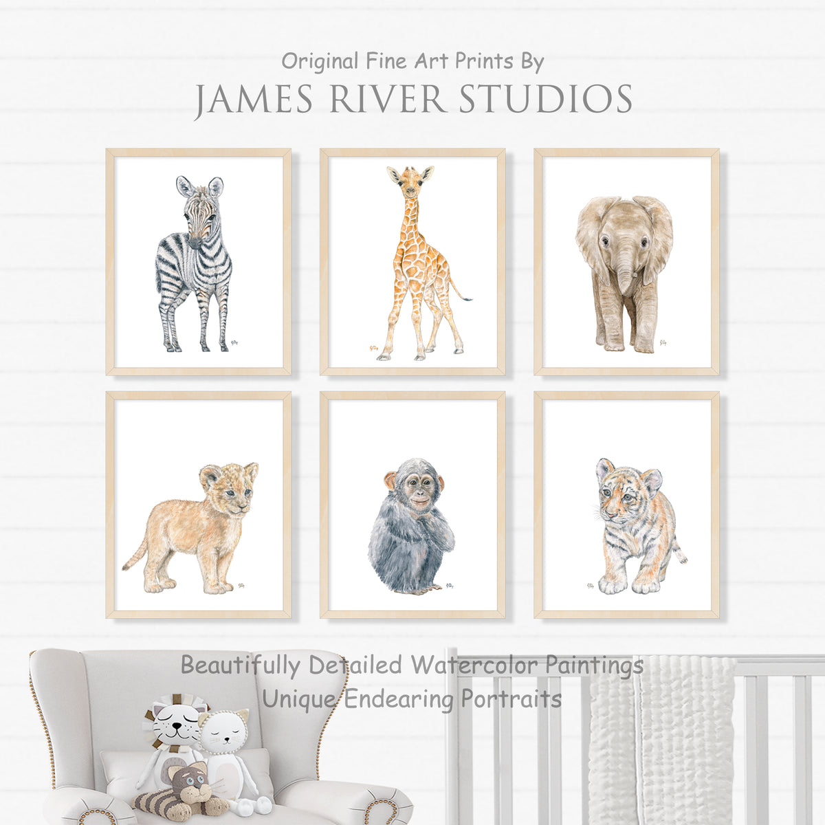 Safari Animal Prints Set of 6