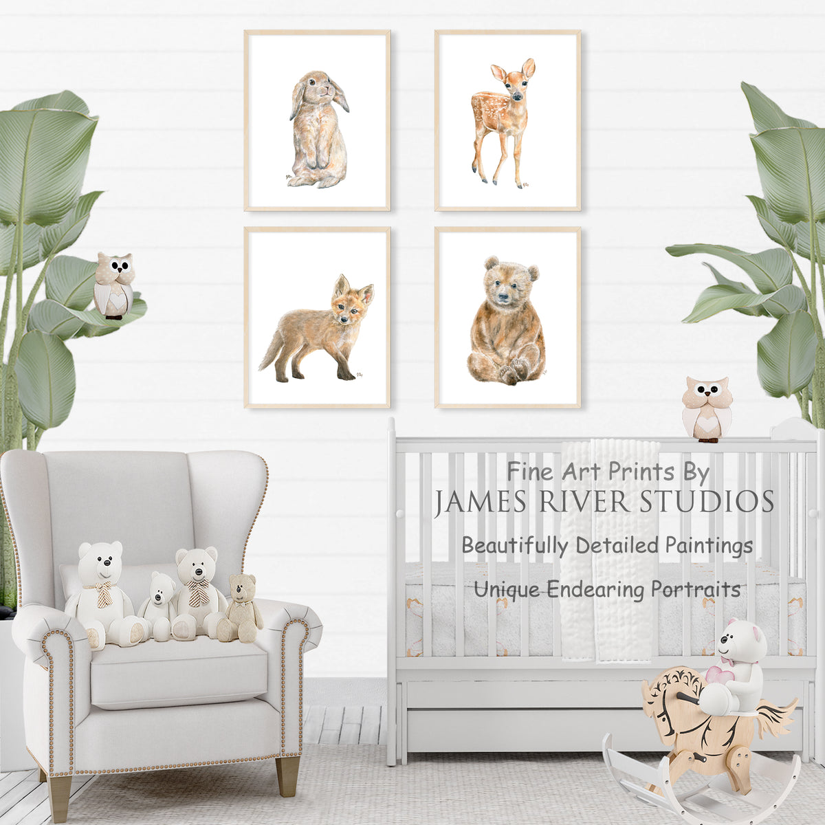 Woodland Animal Prints Set of 4