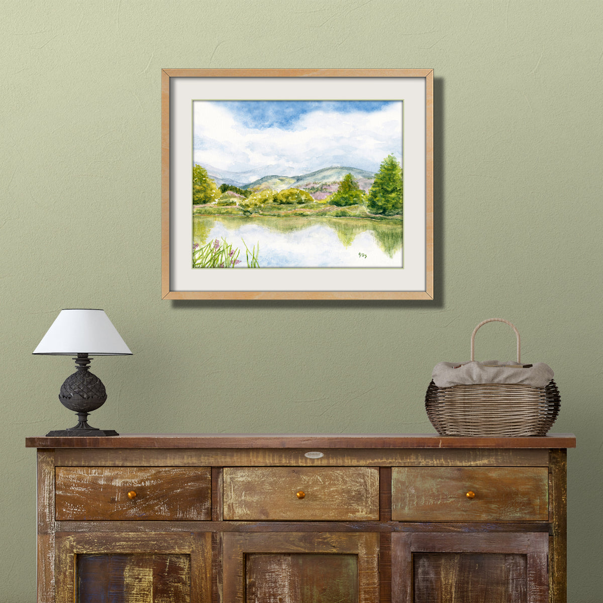 Mountain Lake Landscape Print