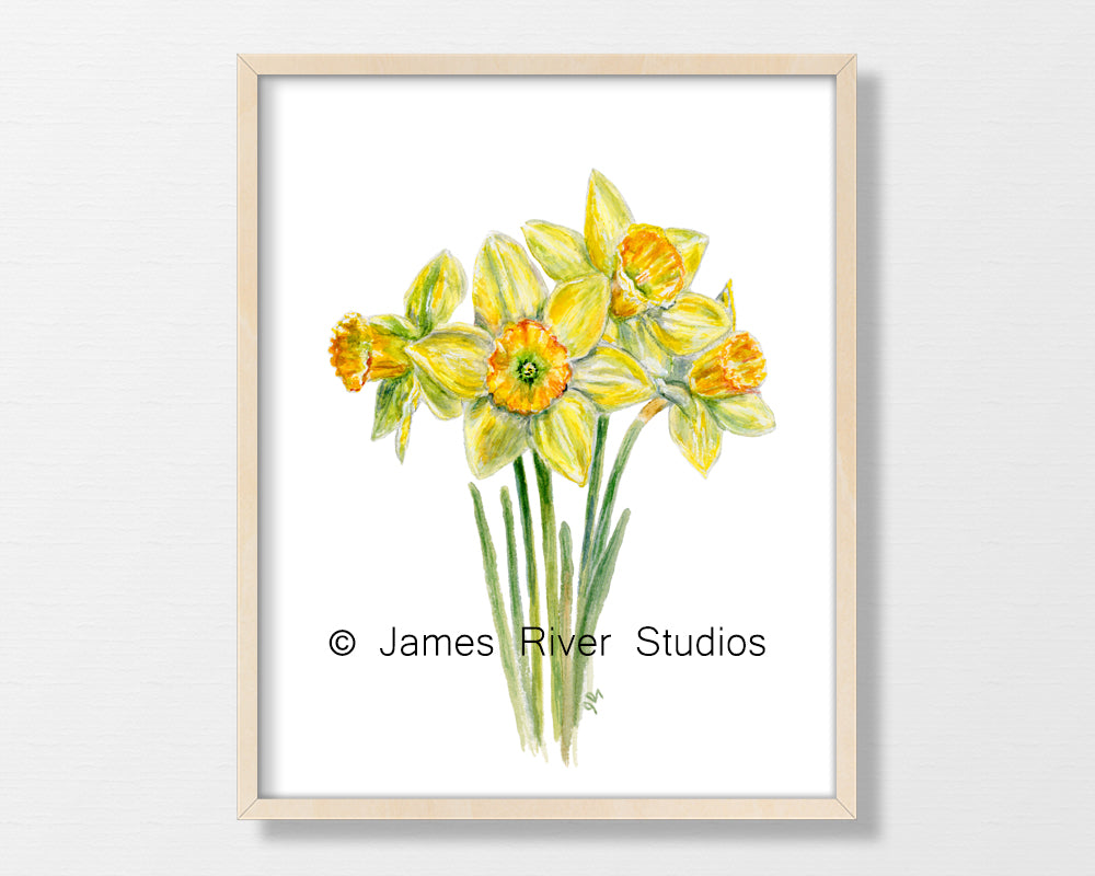 Yellow Flower Prints Set of 3