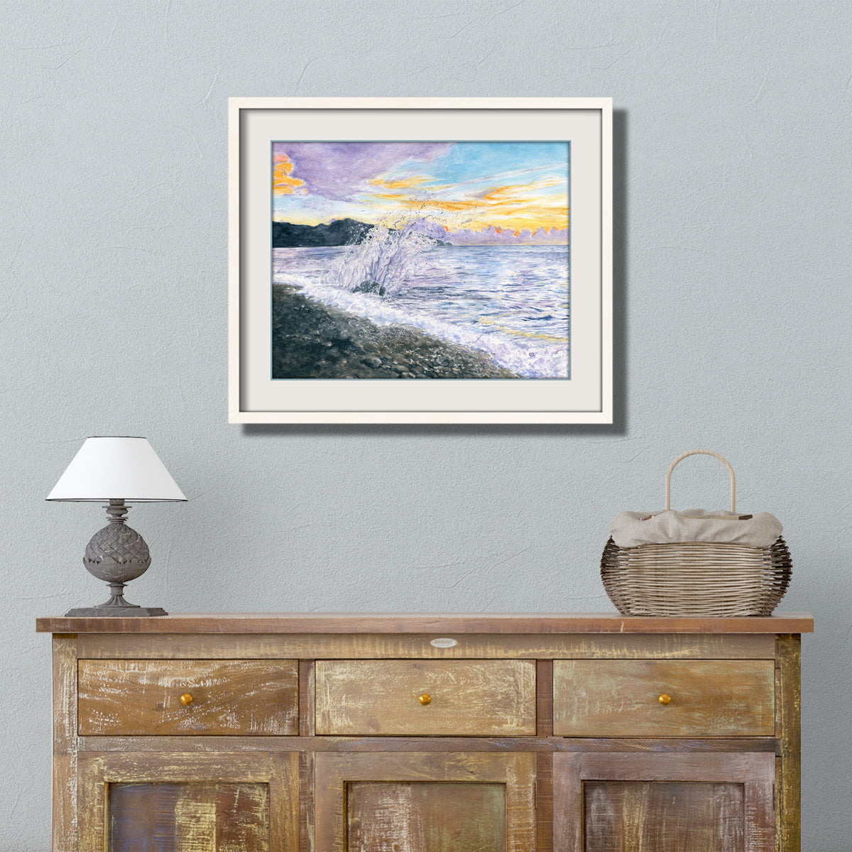Sunset Beach Seascape Print