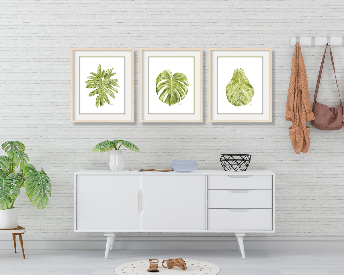 Tropical Leaves Print Set of 3