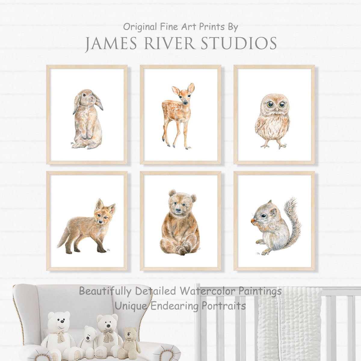 Woodland Animal Prints Set 6